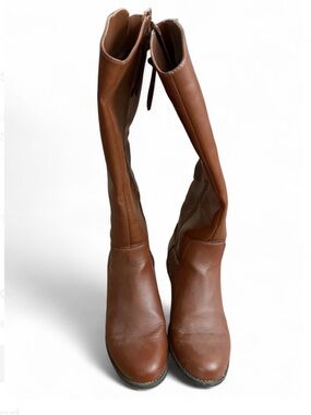 Target Brown Knee-High Leather Heeled Boots